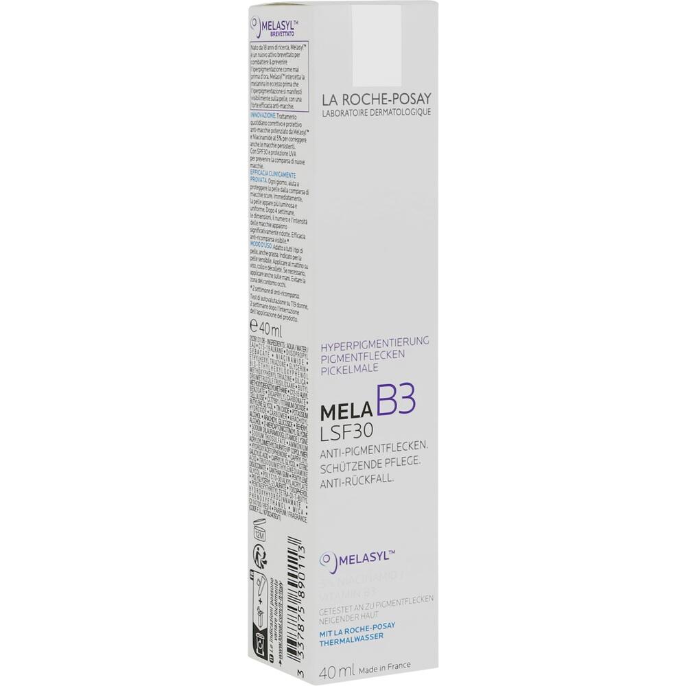 Weiße Verpackung für eine Hautpflegecreme von La Roche-Posay mit LSF 30.